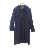 エディフィス EDIFICE 美品 ステンカラーコート 48 ブルー シルク混 ポケット付き /RG ■ECD001
