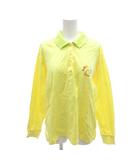 レオナール LEONARD ポロシャツ L 黄色 イエロー 長袖 ロゴ刺繍 /SJ ■ECD001