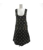 フランシュリッペ franche lippee ワンピース M ひざ丈 ドット柄 黒 ブラック /JS ■ECA001