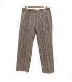 ブラック&ホワイト BLACK&WHITE ヴィンテージ パンツ スラックス 79 ギンガムチェック 黒 ブラック 白 ホワイト 黄 イエロー /JS ■ECA001