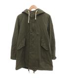 ナノユニバース nano universe モッズコート M ミドル ハーフ丈 薄手 フィッシュテール カーキ /AE ■ECA001