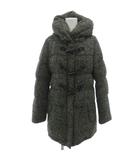 ローズバッド ROSE BUD ダッフルダウンコート ウール 02 灰色 グレー ミドル丈 トグルボタン フード付き 前開き 長袖 無地 /SC ■ECA001