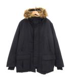 ギャップ GAP 中綿コート ジャケット ミドル丈 フェイクファー XL 紺 ネイビー /JS ■ECA001