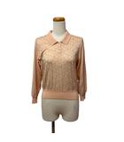 ピエールカルダン Pierre Cardin 長袖 ポロシャツ ニット 刺繍 S 桃 ピンク CL25602AS /MZ