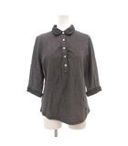 マックレガー マクレガー McGREGOR ポロシャツ M グレー 七分袖 ギャザー ドット柄 クレリックカラー /NU ■GY58