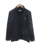 美品 ジャケット フルジップ L 紺 ネイビー スタンドカラー ロゴ /NL ■GY58