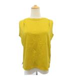 カットソー マスタードイエロー ノースリーブ ラウンドネック /YS34 ■GY66