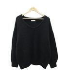 フリークスストア FREAKS STORE ニット セーター 長袖 Vネック 無地 F 黒 /SY2 ■ECA001