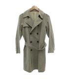 サイ SCYE Scye Clothing トレンチコート ウール 38 ダブル ロング丈 センターベント グレー /ML ■ECA001