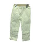 インディヴィ INDIVI パンツ サブリナ クロップド カプリ丈 36 白 ホワイト /GR ■GY58