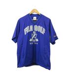GOLF Tシャツ LL 紫 パープル 半袖 Vネック ロゴプリント ゴルフウェア カットソー /PP ■GY58