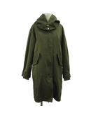 ナチュラルビューティーベーシック NATURAL BEAUTY BASIC モッズコート M カーキ 無地 フード付き 長袖 ライナー付き ロング丈 /PP ■GY58