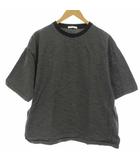  ウィム バイ リドム WYM LIDNM Tシャツ LARGE 黒 ブラック 白 ホワイト ボーダー柄 クルーネック 半袖 /GG ■ECB001