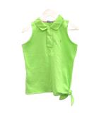 ラルフローレン RALPH LAUREN ポロシャツ ノースリーブ 160㎝ 黄緑 ポロカラー 無地 ロゴ刺繍 /SY48 ■ECB001 女の子