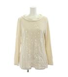 ミラショーン mila schon カットソー 42 アイボリー 長袖 スパンコール装飾 /GG ECB001