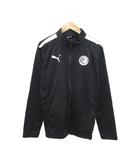 プーマ PUMA サッカーウエア ジャージ ジャケット ミドル丈 L 黒 ブラック スタンドカラー ロゴ プリント /SM48 ■ECA002 男の子