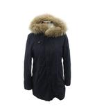 ナチュラルビューティーベーシック NATURAL BEAUTY BASIC モッズコート ロング丈 S 紺 ファー付きフード ライナー付き /SM62 ■ECA002