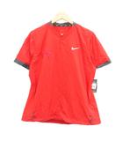 ナイキ NIKE スポーツウエア カットソー 半袖 M 赤 レッド Vネック プルオーバー ロゴ刺繍 /SM29 ■ECA002