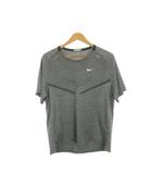 ナイキ NIKE RUNNING Dri-FIT ADV Tシャツ カットソー 半袖 総柄 M グレー /AH39 ■ECA002