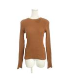 フリークスストア FREAKS STORE ニット セーター クルーネック 長袖 袖口スリット リブ F 茶 ブラウン /AH16 ■ECA002