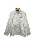 アディダス adidas ウインドブレーカー スポーツ S グレー シルバーカラー 長袖 スタンドカラー パイピングデザイン ロゴ /MN18 ■ECA002