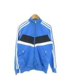 アディダス adidas トラックジャケット ジャージ スポーツウエア 子ども服(男の子用) 11-12Y 150 M 青 ブルー 長袖 スタンドカラー 切り替えデザイン /MN18 ■ECA002