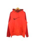 ナイキ NIKE プルパーカー スポーツウエア L ネオンオレンジ 赤 レッド 蛍光色 フード付き 長袖 /AH38 ■ECA002