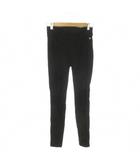 リナシメント RINASCIMENTO レギンス パンツ S 黒 ブラック フルレングス フェイクスエード ハート型エンブレム /AH25 ■ECA002