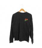 ナイキ NIKE The Nike Tee Tシャツ M 黒 ブラック 長袖 ラウンドネック プリント ロゴ /MN12 ■ECA002