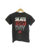 ナイキ エスビー NIKE SB 半袖Tシャツ スケートボード M 140-152 黒 ブラック プリントTシャツ クルーネック 半袖 /CK22 ■ECA002