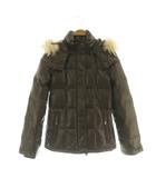 カルバンクラインジーンズ Calvin Klein Jeans ダウンジャケット フード ジップアップ ファー S ブラウン /MY ■OS ■ECD002