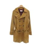 マッキントッシュフィロソフィー MACKINTOSH PHILOSOPHY トレンチコート 40 スエード ゴートレザー ミドル ハーフ 茶 ブラウン /NU ■ECD002