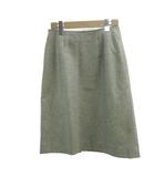 クレージュ courreges スカート ウール グレー 無地 膝丈 ストレートシルエット /NP ■ECD001