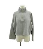 トレーナー スウェット 長袖 裏起毛 ショート丈 ハーフジップ 9 グレー /XZ ■ECD001