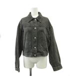オリーブデオリーブ OLIVE des OLIVE デニムジャケット ジージャン 上着 M 黒 ブラック レギュラーカラー 長袖 パッチポケット /PP ■ECD001