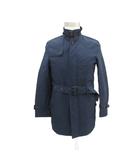 グリーンレーベルリラクシング ユナイテッドアローズ green label relaxing トレンチコート スプリングコート M 紺 ネイビー スタンドカラー ウエストベルト /HO48 ■ECC002