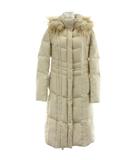 アンタイトル UNTITLED ダウンコート ウール 2 ライトベージュ 長袖 フード付き ファー付き JF153-95420JJ /GG ■ECC002