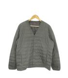 ユニクロ UNIQLO ダウンジャケット グレー ノーカラー Vネック /AO3 ■ECC002