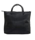  髭 HIGE BAG トートバッグ ハンドバッグ レザー 本革 紺 ネイビー ロゴ /SM50 ■ECB002