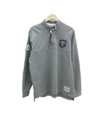 エディーバウアー EDDIE BAUER ポロシャツ L グレー 長袖 スタンドカラー ロゴワッペン エルボーパッチ /SM20 ■ECB002