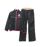 フィラ FILA ゴルフウェア ウィンドブレーカー ジャケット ミドル丈 ロゴ刺繍 ストレートパンツ ロング丈 中綿 L 黒 ブラック スタンドカラー /SM1 ■ECB002