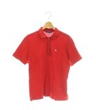 バーバリーゴルフ BURBERRY GOLF ポロシャツ 半袖 鹿の子 M レッド /DF ■ECE003