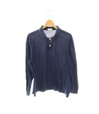 バーバリーズ Burberrys ポロシャツ 長袖 鹿の子 F ネイビー /ES ■ECE003