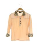 バーバリー BURBERRY ポロシャツ 七分袖 ノバチェック 切替 1 ピンク /MY ■OS ■ECE003