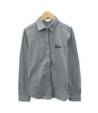 ラコステ LACOSTE ポロシャツ 40 グレー ロゴ ラインストーン 長袖 /SM51 ■ECE003
