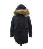 イエナ IENA モッズコート ミリタリーコート ロング丈 フード付き ライナー付き 紺 ファー ジップアップ /SY66 ■ECE003