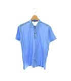 ラルフローレン RALPH LAUREN GOLF ポロシャツ ストライプ M ブルー ホワイト /CX ■ECE003