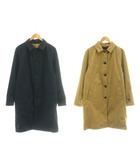 ザラ ZARA ステンカラーコート スプリングコート リバーシブル S ベージュ ネイビー /DF ■ECE003