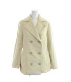 バーバリー ロンドン BURBERRY LONDON ピーコート 38 アイボリー ダブルブレスト テーラードカラー 長袖 FC023-741 /AP ■ECE003