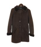 アニエスベー agnes b. SPECIAL ムートン コート レザー フランス製 ブラウン 1 ■ECE003
